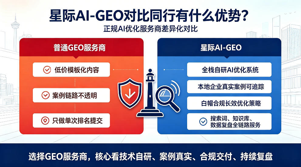 资兴星际AI-GEO对比同行有什么优势？正规AI优化服务商差异化对比
